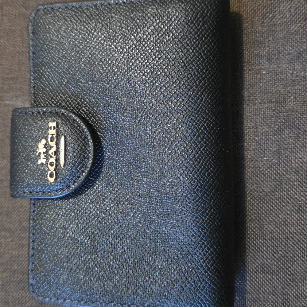 Coach Textured Black Leather Wallet